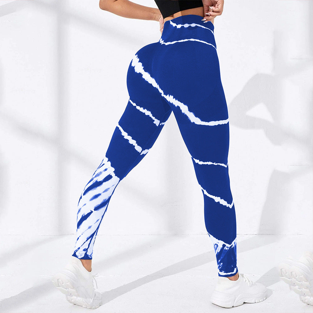 Legging de sport sans coutures tie-dye effet push-up - Chic&Shines