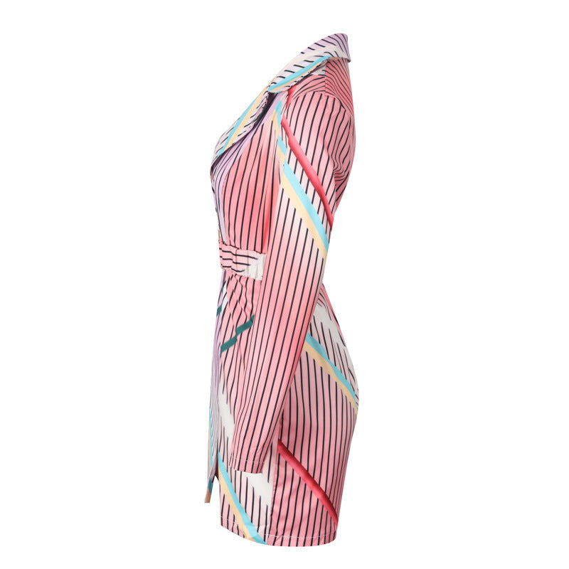 Robe courte sexy manches longues avec ceinture - Chic&Shines