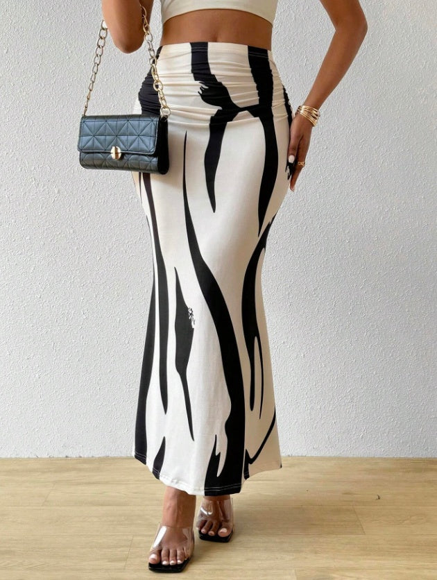 Jupe longue moulante imprimé - Chic&Shines