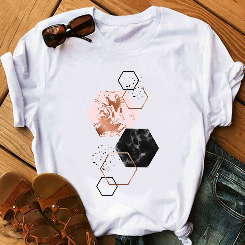 T-shirt à manches courtes imprimé - Chic&Shines