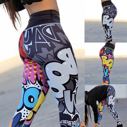 Leggings de sport et de yoga slim imprimé - Chic&Shines
