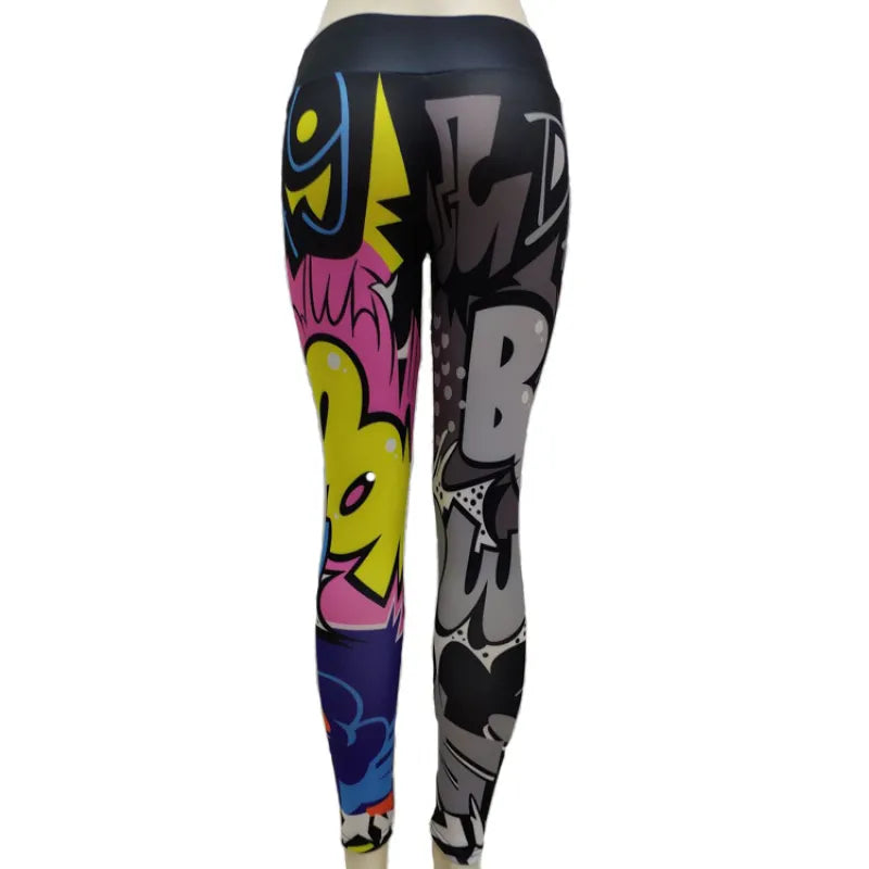 Leggings de sport et de yoga slim imprimé