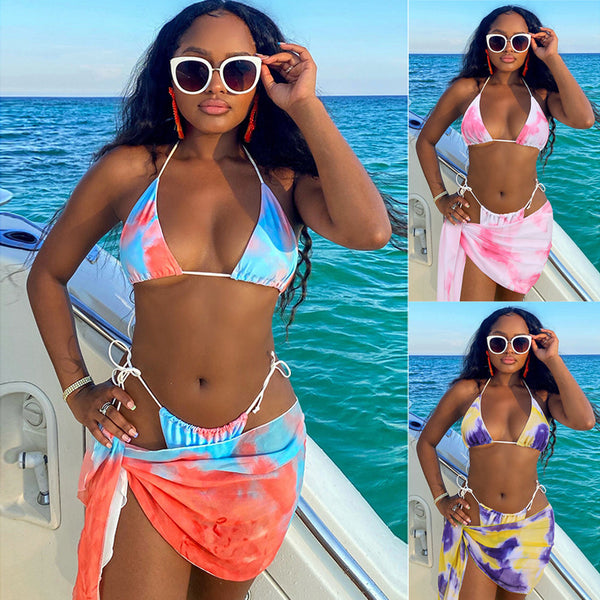 Maillot de bain bikini trois pièces