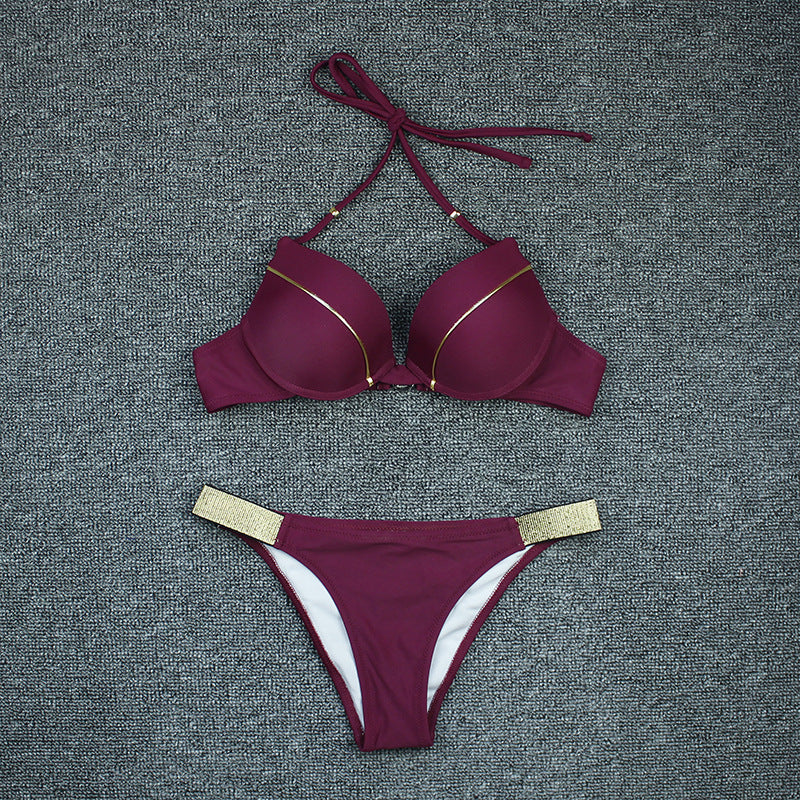 Maillot de bain bikini fendu