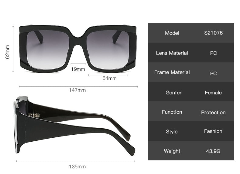 Lunette de soleil carrées tendance
