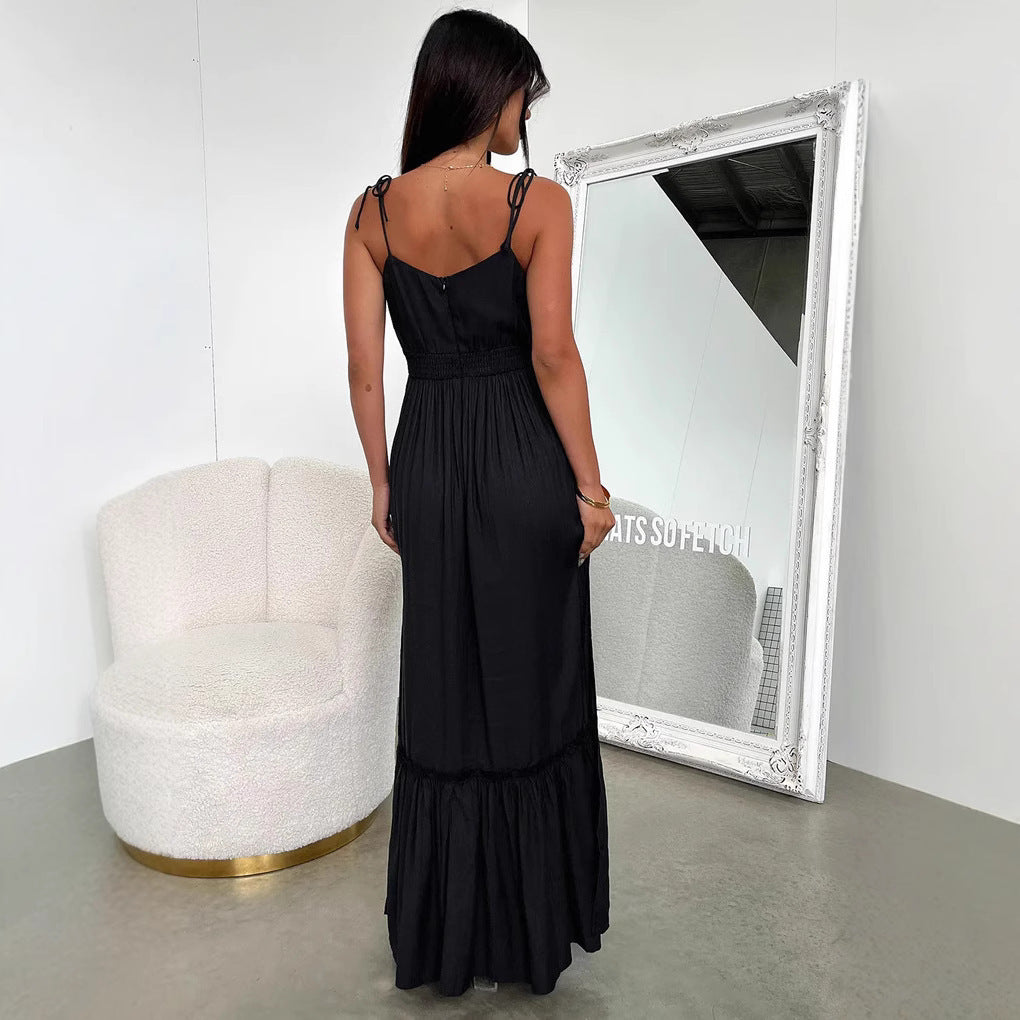 Robe longue à bretelles