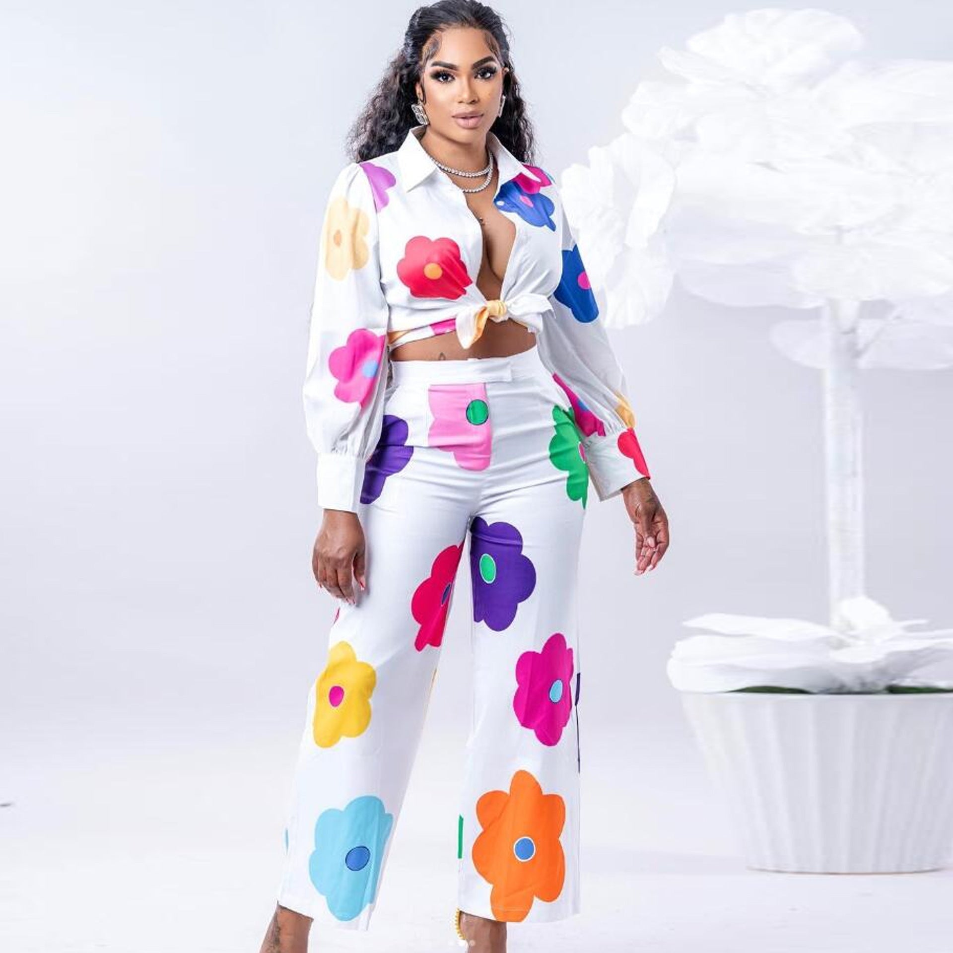 Ensemble chemise courte et pantalon