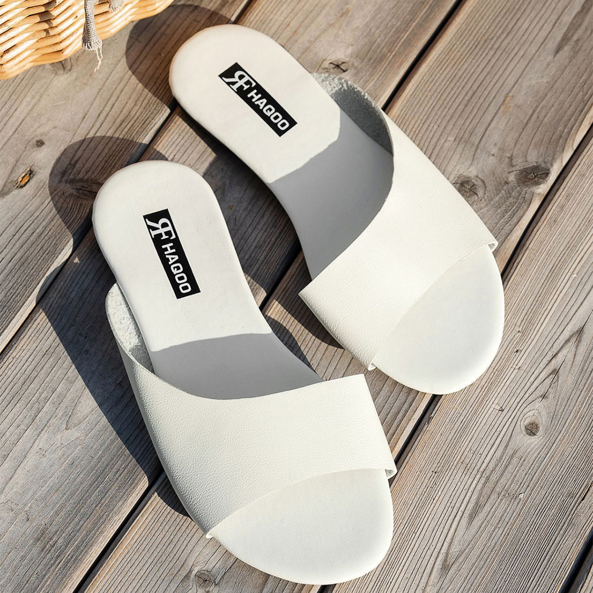 Sandales plates à la mode, chaussures d'été pour vacances en bord de mer, plage