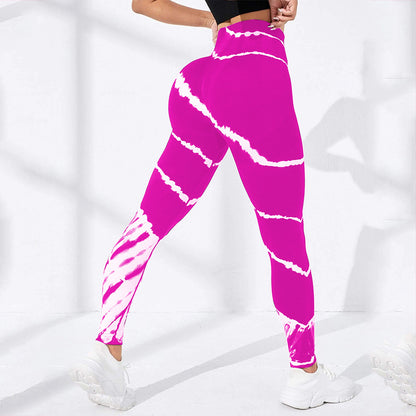 Legging de sport sans coutures tie-dye effet push-up - Chic&Shines