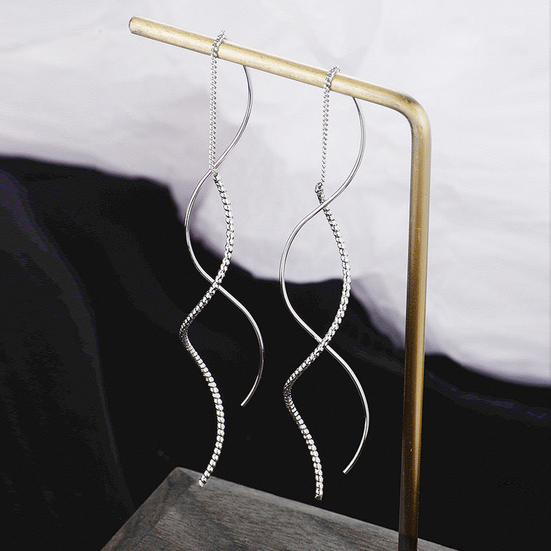 Boucles d'oreilles fines vagues