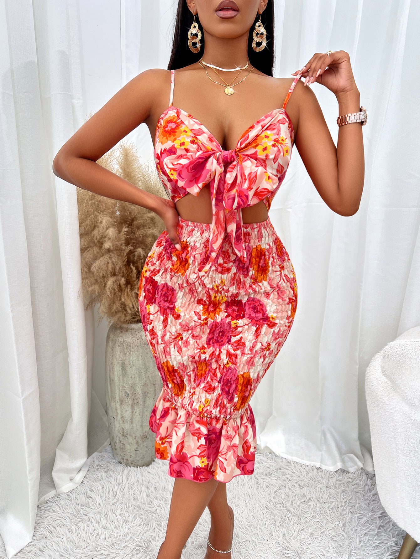 Robe courte à bretelles