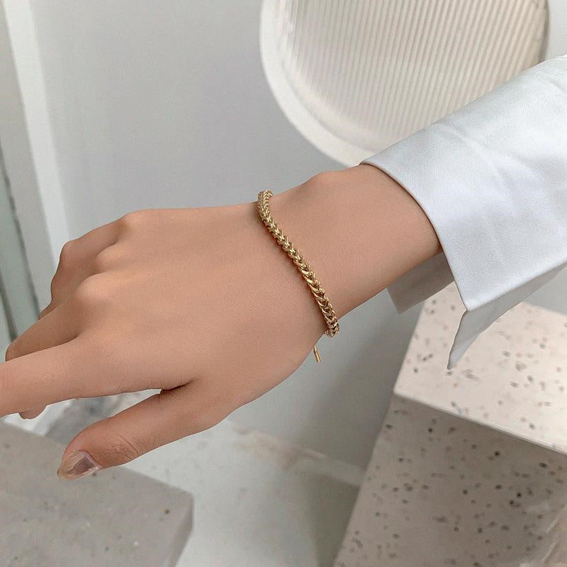 Bracelet tressé en acier titane réglable - Chic&Shines