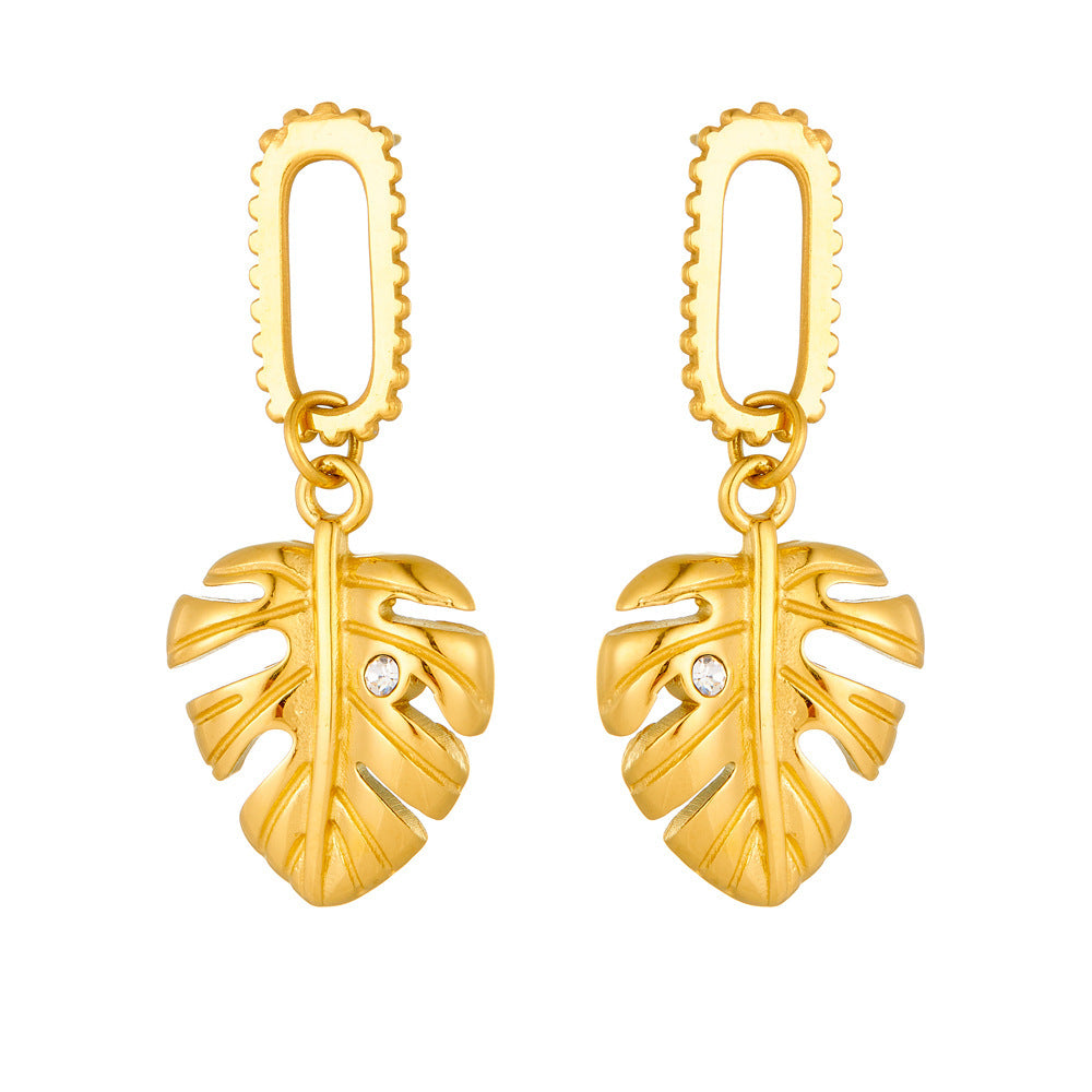 Boucles d'oreilles torsadées en acier inoxydable