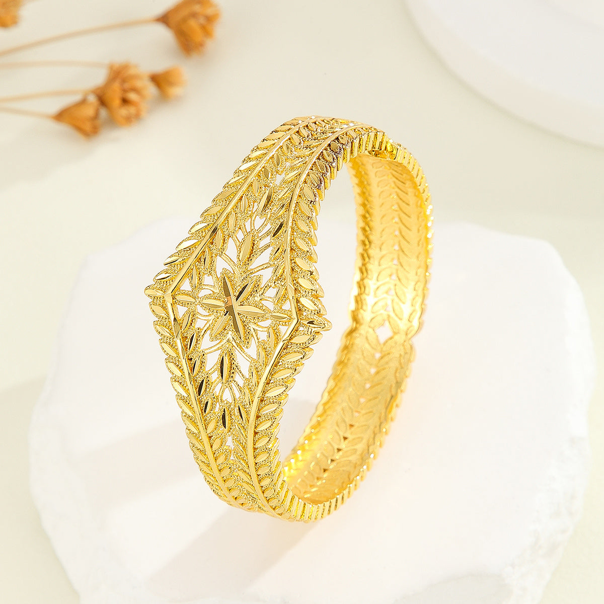 Bracelet en forme de blé sculptée - Chic&Shines