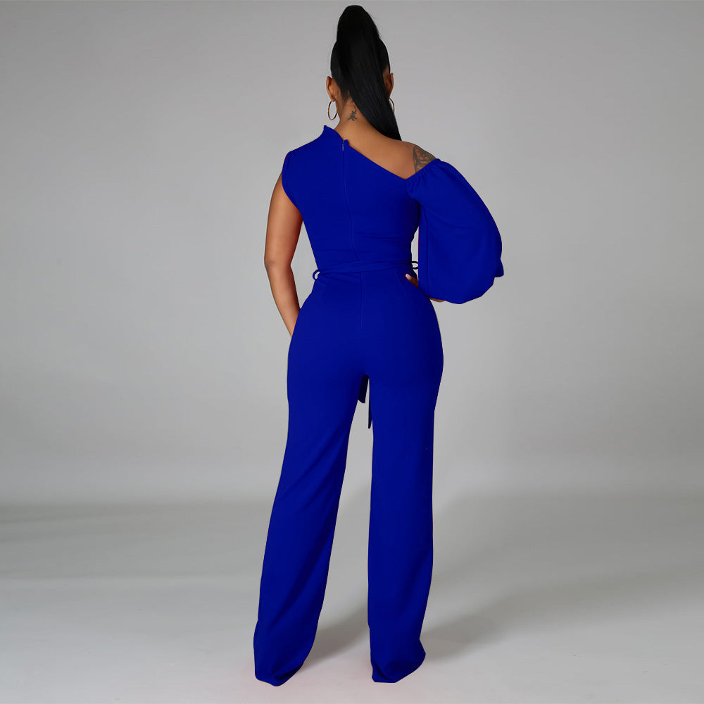 Combinaison pantalon une épaule et une manche longue