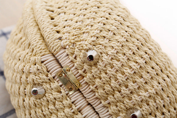 Sac à main en rotin