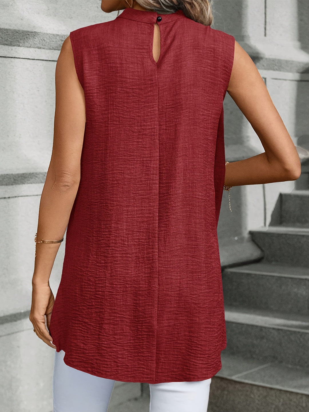 Haut sans manches drape irrégulière - Chic&Shines