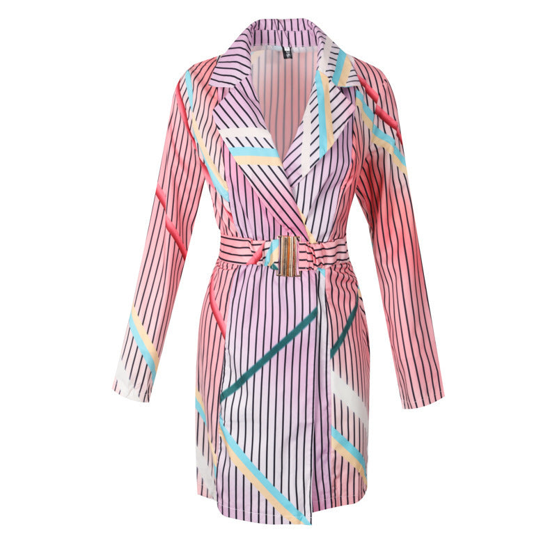 Robe courte sexy manches longues avec ceinture - Chic&Shines