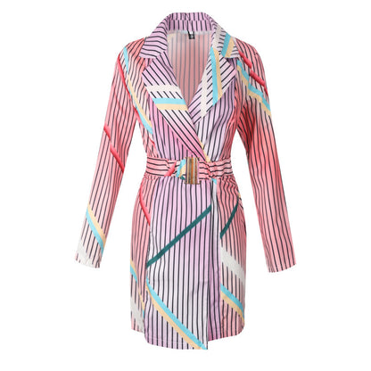 Robe courte sexy manches longues avec ceinture - Chic&Shines