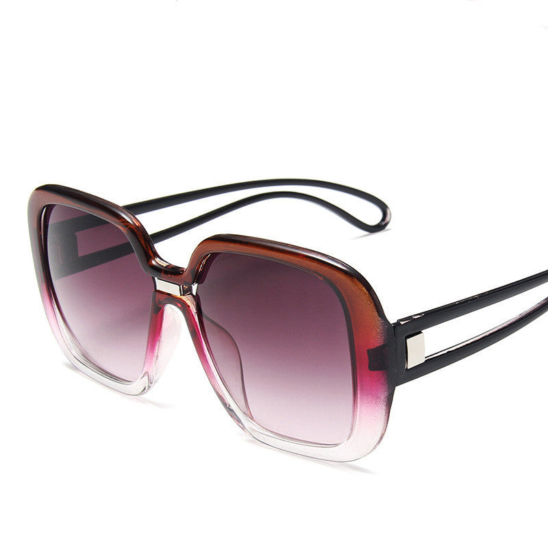 Lunettes de soleil à grande monture dégradée