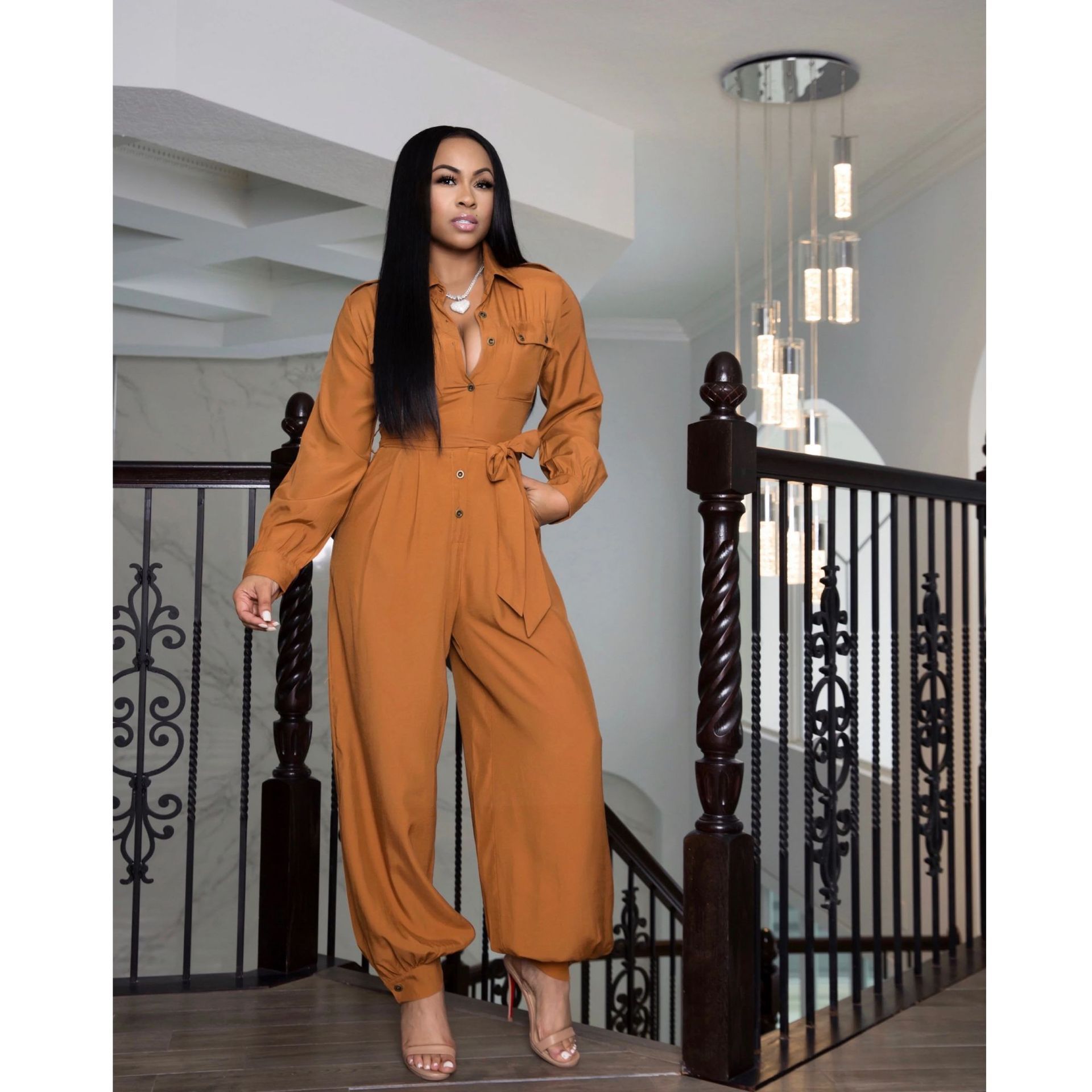 Combinaison pantalon manches longues ample