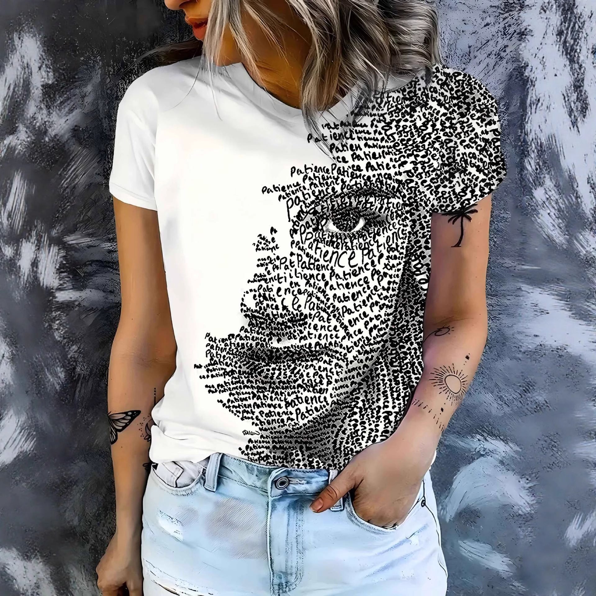 T-shirt à manches courtes imprimé - Chic&Shines