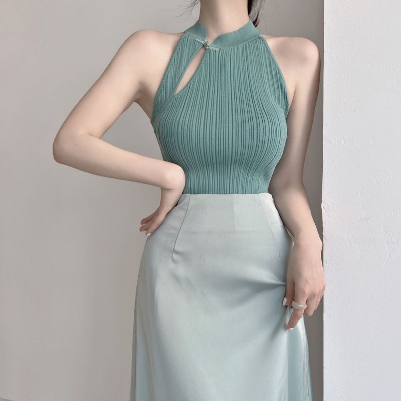 Haut court col rond sans manches - Chic&Shines