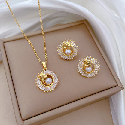 Parure bijoux collier et boucles d'oreilles - Chic&Shines