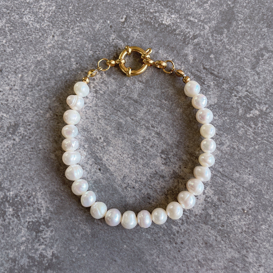 Bracelet en perles d'eau douce naturelles