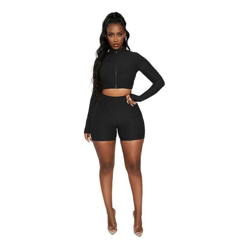 Ensemble de sport haut manches longues et short
