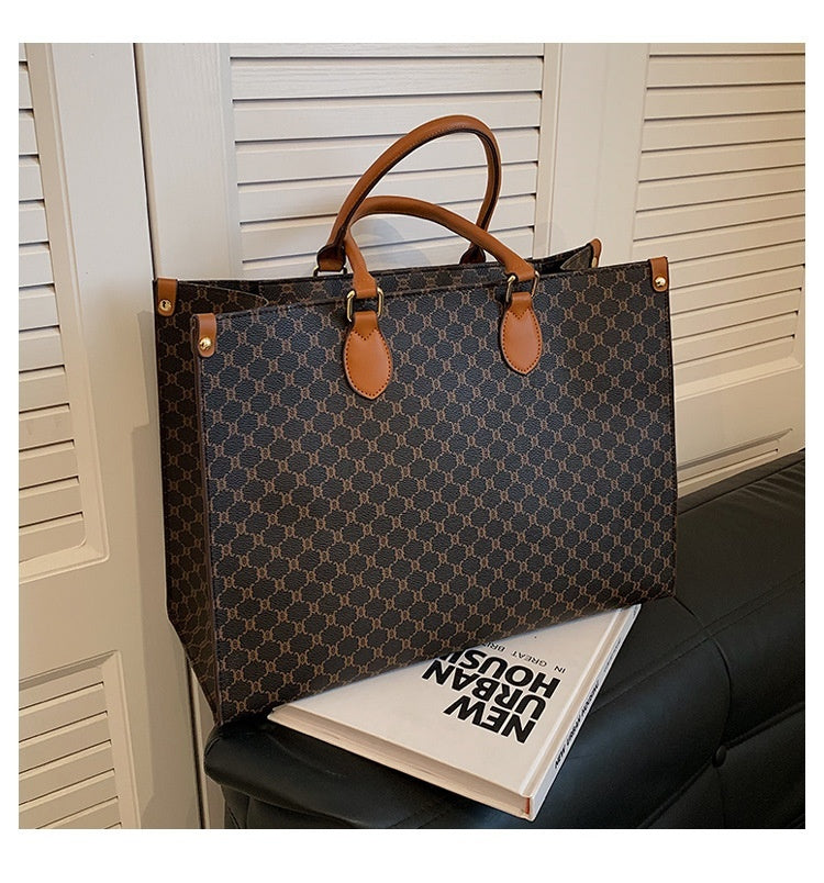 Sac fourre-tout à épaule simple rétro grande capacité