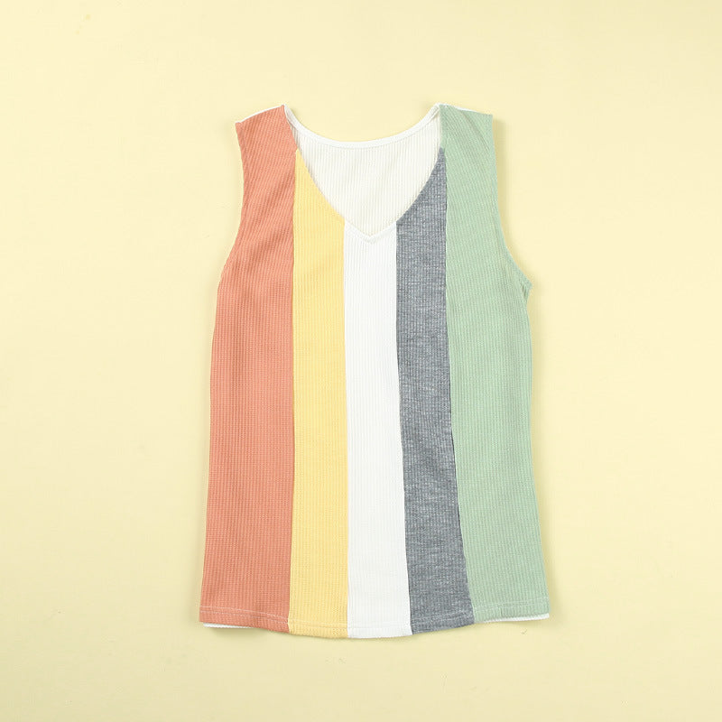 Haut débardeur multicolore