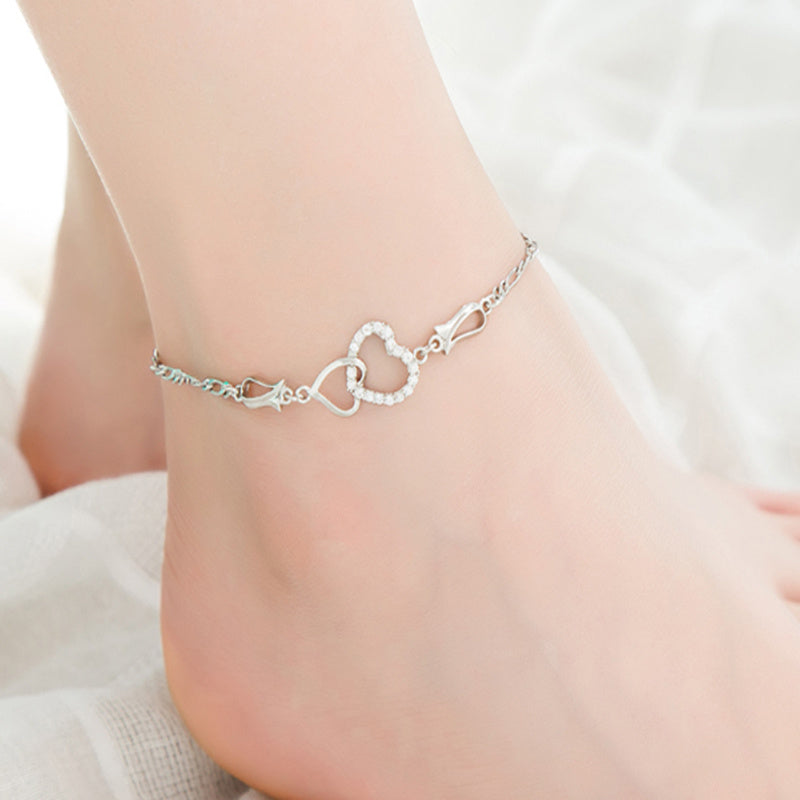 Bracelet de cheville bohème cœur ou diamant - Chic&Shines