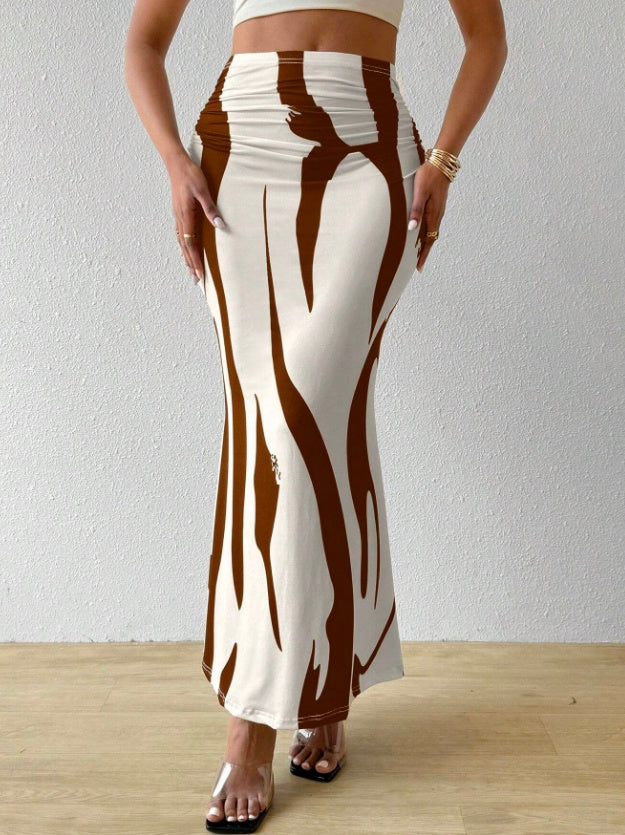 Jupe longue moulante imprimé - Chic&Shines