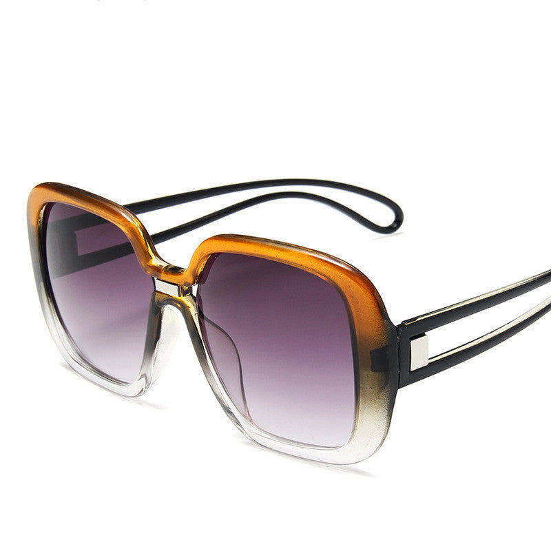 Lunettes de soleil à grande monture dégradée
