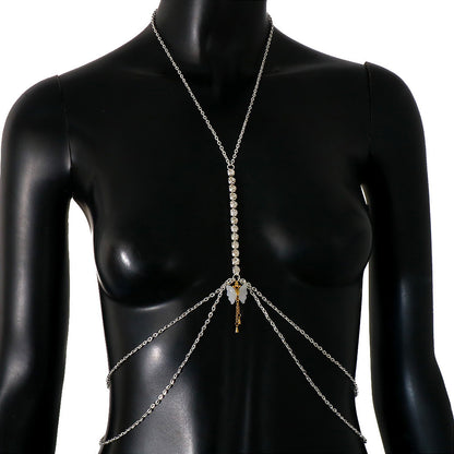 Chaîne de poitrine sexy en strass - Chic&Shines