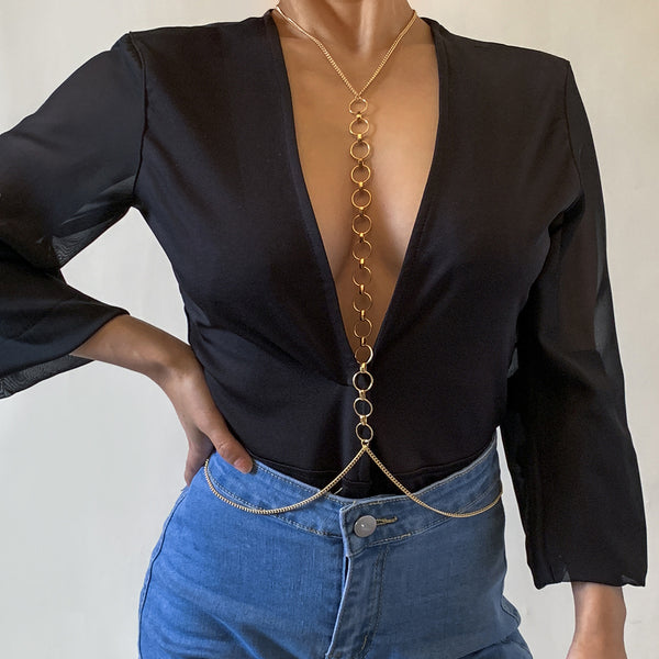 Chaine de corps collier à anneau