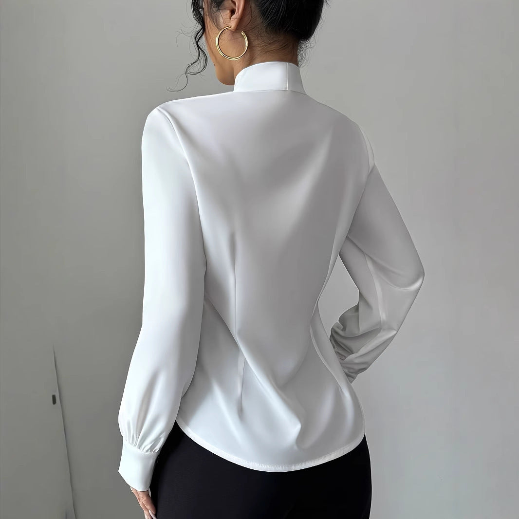 Chemise à manches longues avec nœud