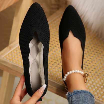 Escarpins plats pointus et volants tissés - Chic&Shines