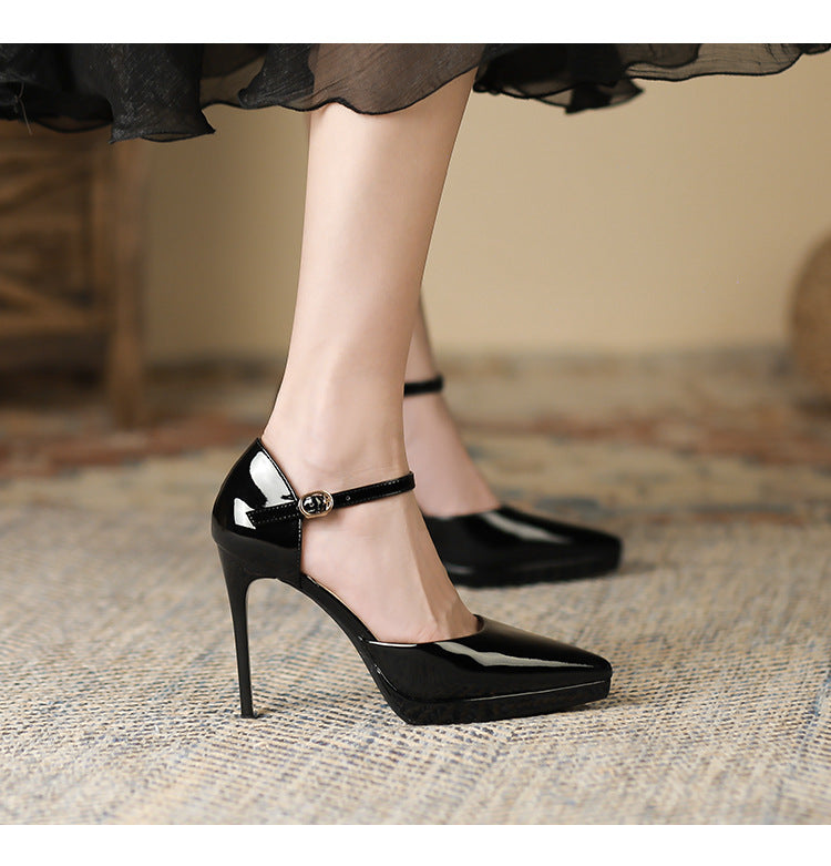 Escarpins à plateforme imperméables bout pointu