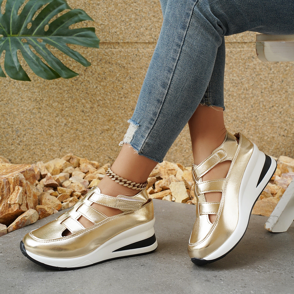 Chaussure à semelles épaisses réhaussantes - Chic&Shines