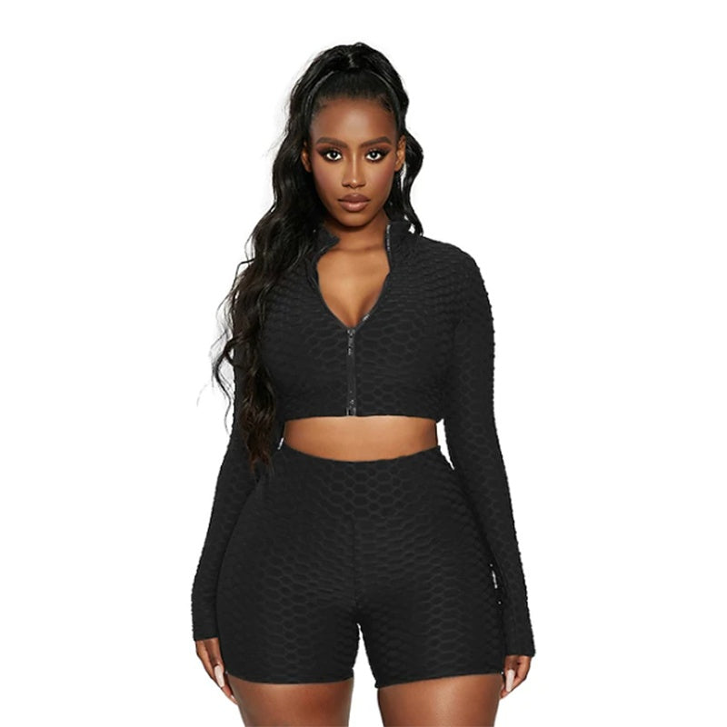 Ensemble de sport haut manches longues et short