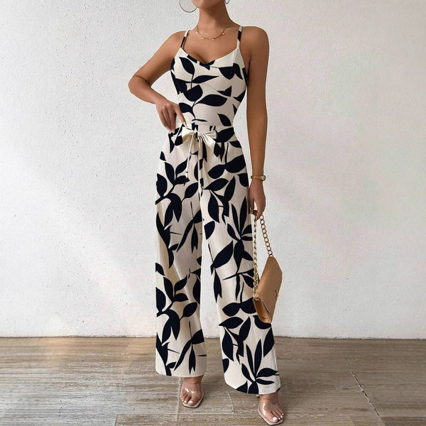 Combinaison pantalon à bretelles imprimé - Chic&Shines