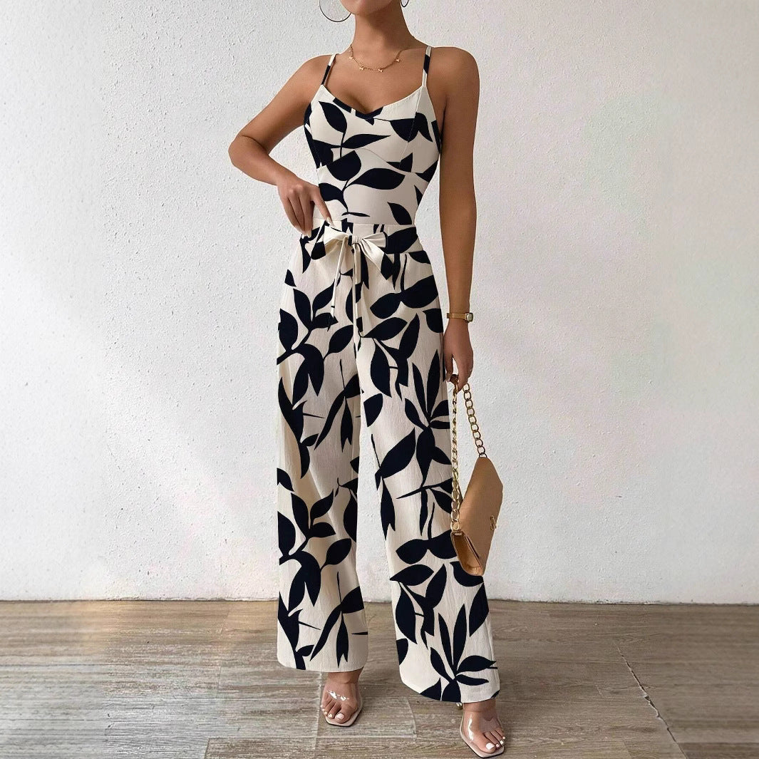 Combinaison pantalon à bretelles imprimé - Chic&Shines