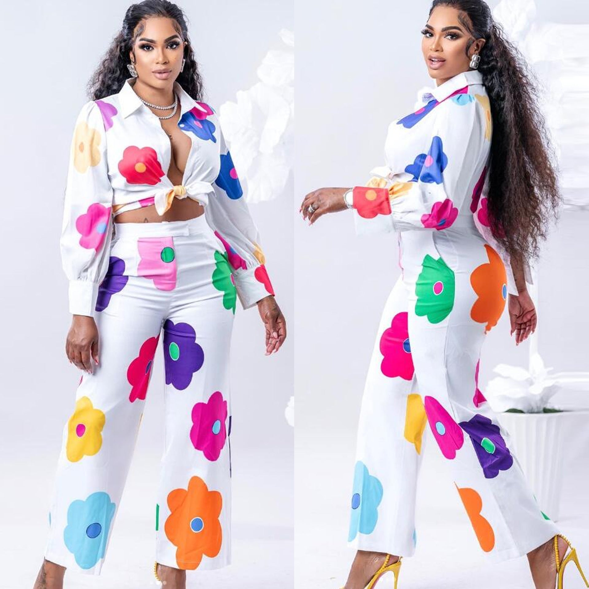 Ensemble chemise courte et pantalon