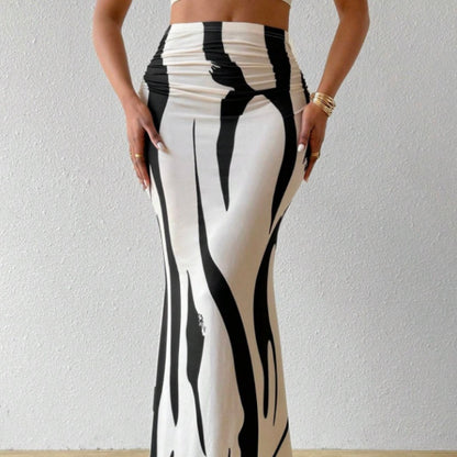 Jupe longue moulante imprimé - Chic&Shines