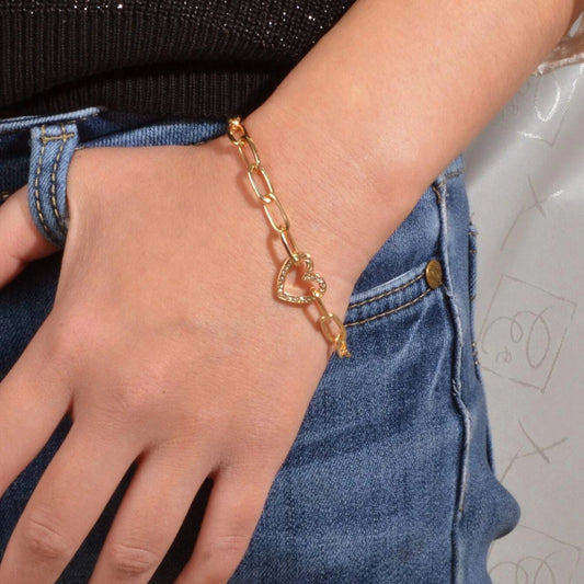 Bracelet pendentif cœur - Chic&Shines