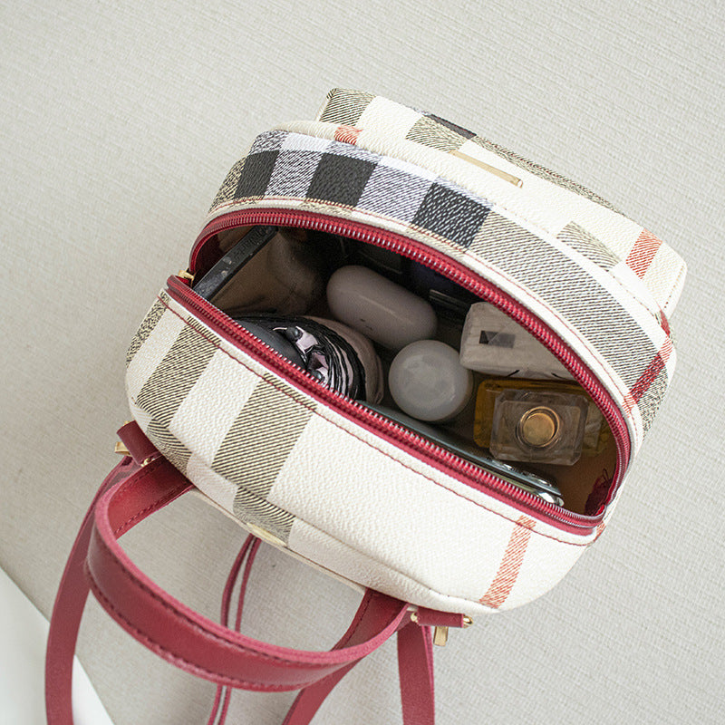 Petit sac à dos à imprimé à carreaux
