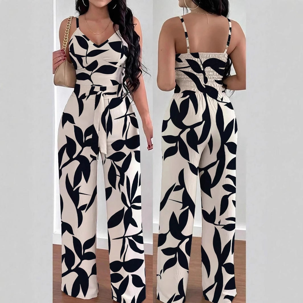 Combinaison pantalon à bretelles imprimé - Chic&Shines