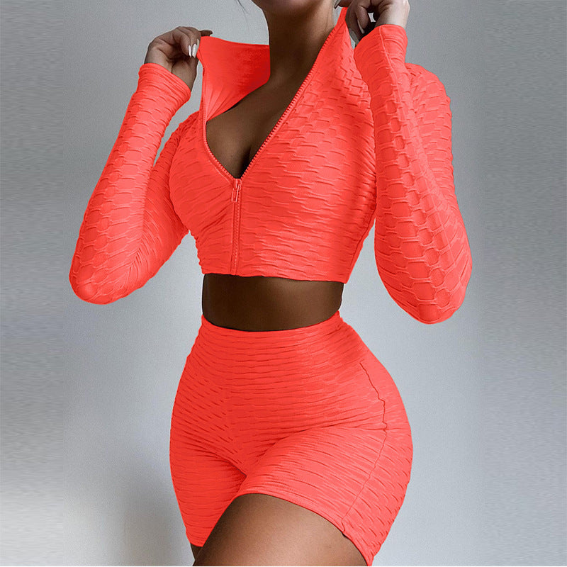 Ensemble de sport haut manches longues et short